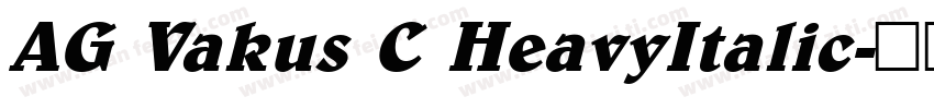 AG Vakus C HeavyItalic字体转换